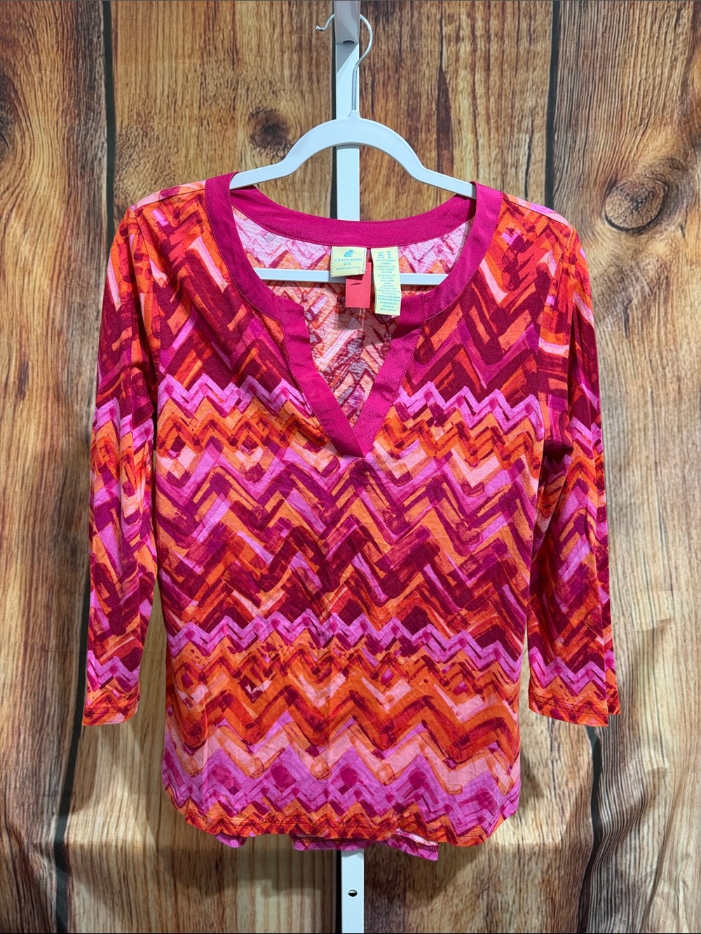 🚨($3 Bundled) Caribbean Joe 3/4 Sleeve Blouse Size M